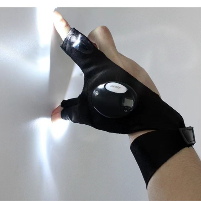LED Flashlight Luminous Fishin - đánh giá và giá Fishing Gloves